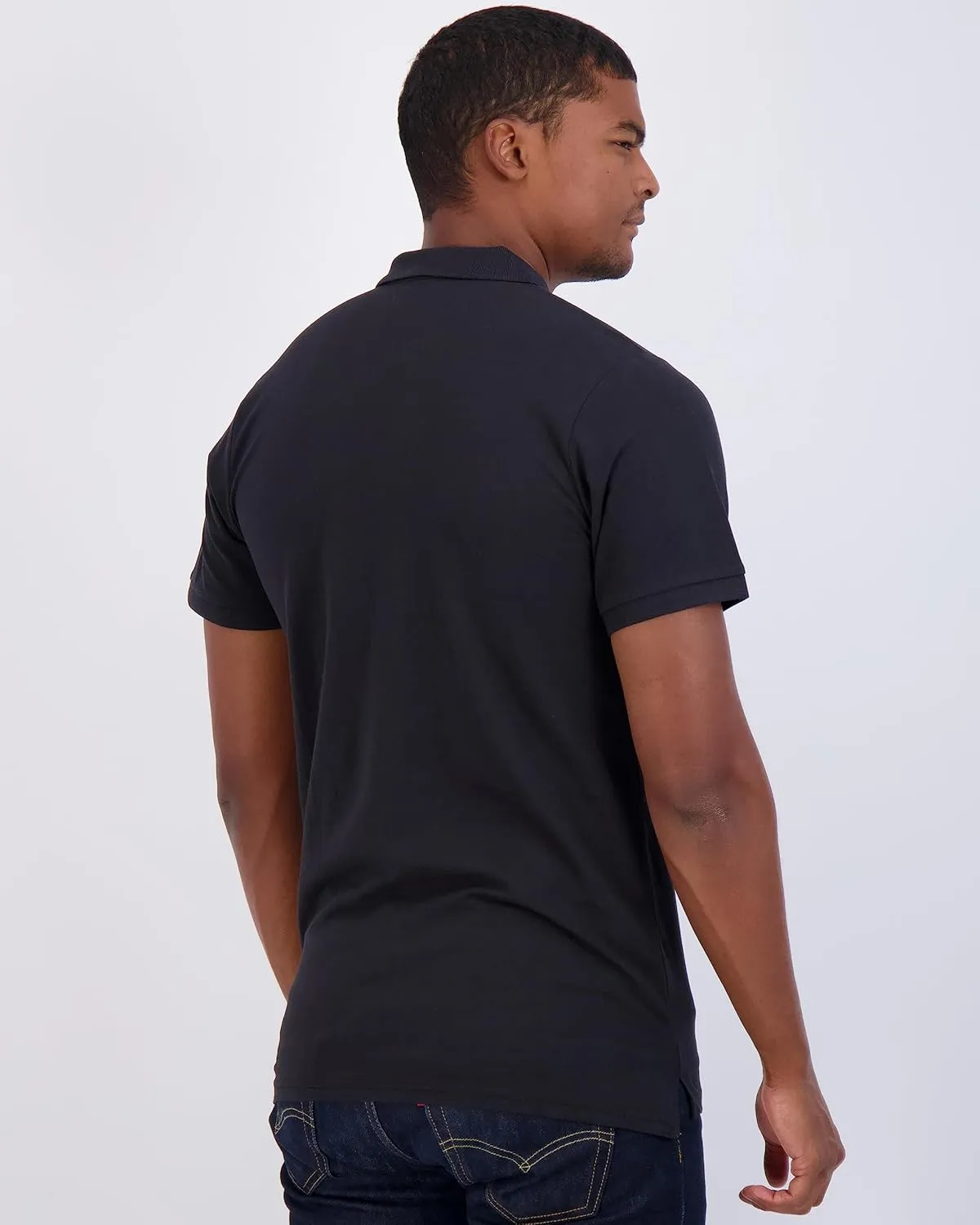 Real Essentials 3 & 4 Pack: Men's Cotton Pique Short Sleeve Polo Shirt - Performance Polo (Available in Big & Tall)
