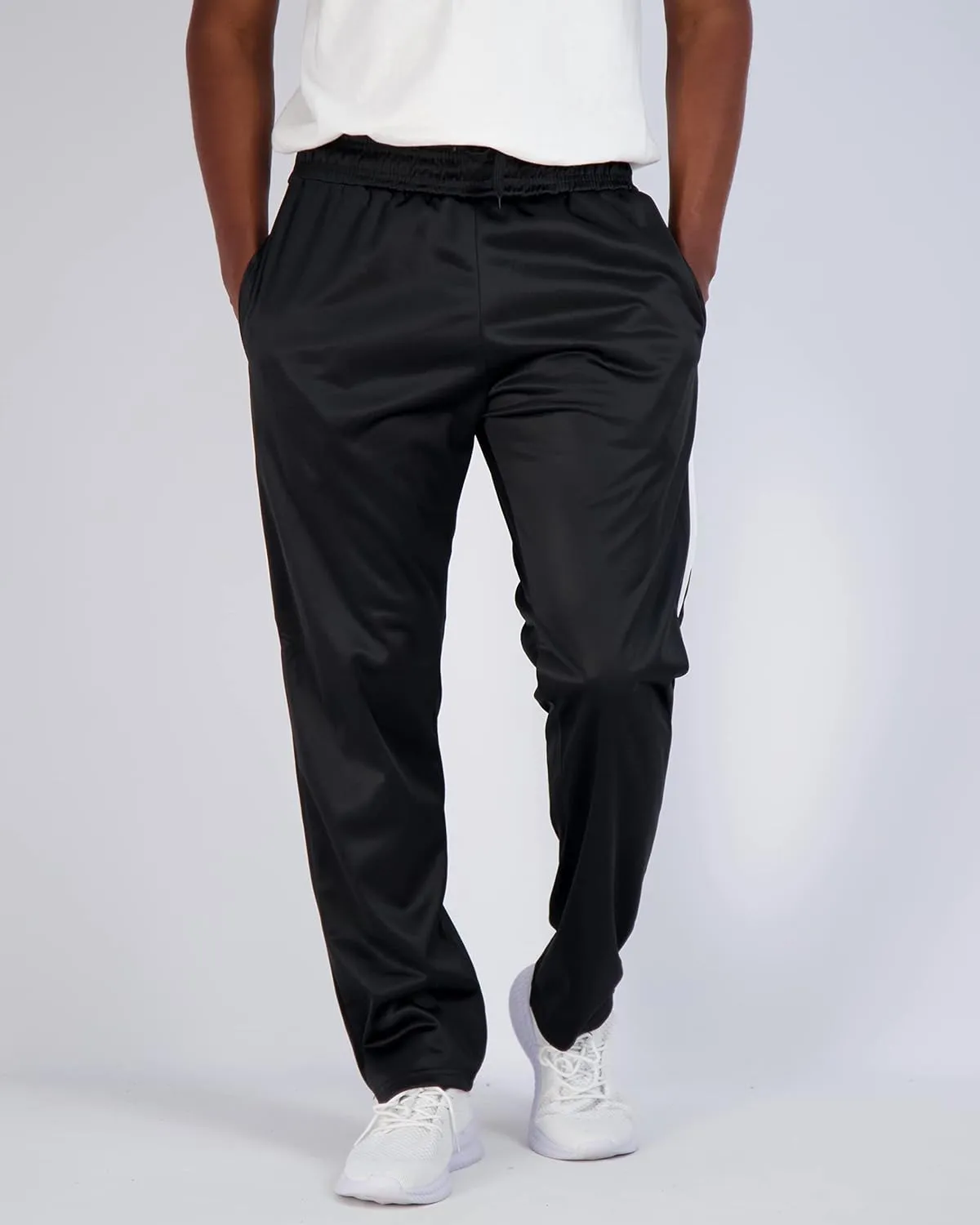 Real Essentials 3 Pack: Men's Active Athletic Casual Tricot Open Bottom Sweatpants with Pockets (Available in Big & Tall)