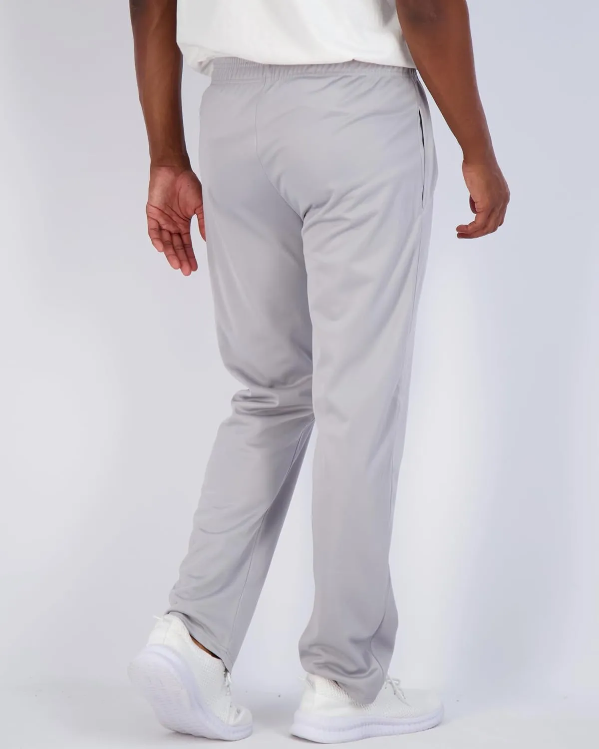 Real Essentials 3 Pack: Men's Active Athletic Casual Tricot Open Bottom Sweatpants with Pockets (Available in Big & Tall)