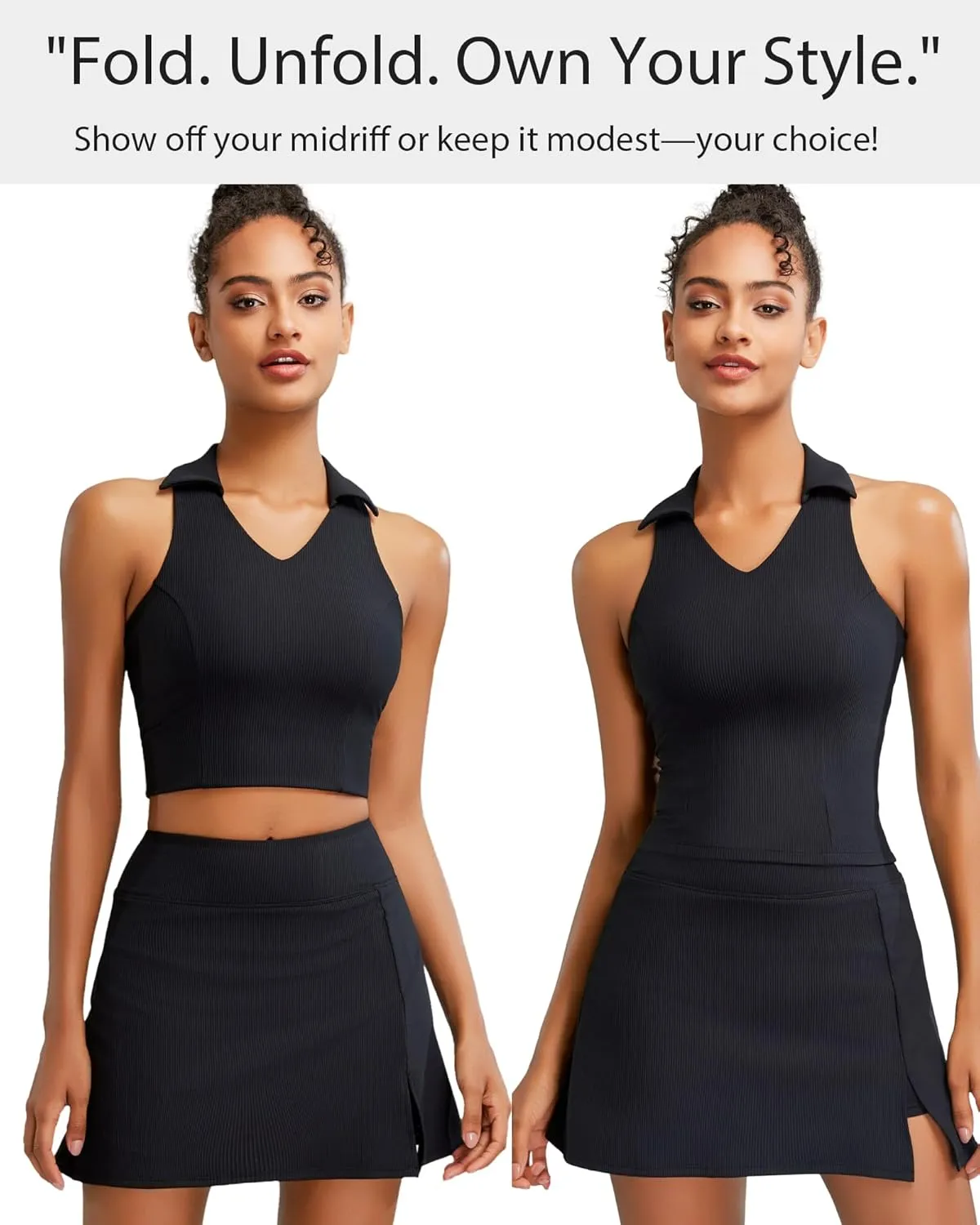 RUNNING GIRL Workout Tops for Women High Neck Longline Sports Bra High Impact Racerback Tank Tops with Built in Bras