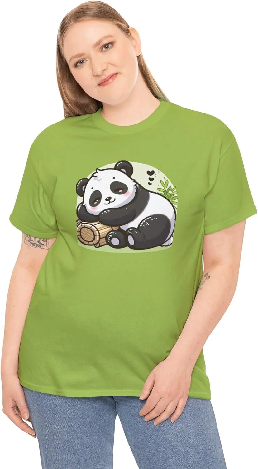 Sleeping Panda Unisex Tee, Cute Animal Lover Gift, Relaxing Panda T-Shirt, Comfy Cotton Top, Lazy Day Clothing, Nature