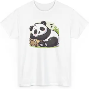 Sleeping Panda Unisex Tee, Cute Animal Lover Gift, Relaxing Panda T-Shirt, Comfy Cotton Top, Lazy Day Clothing, Nature