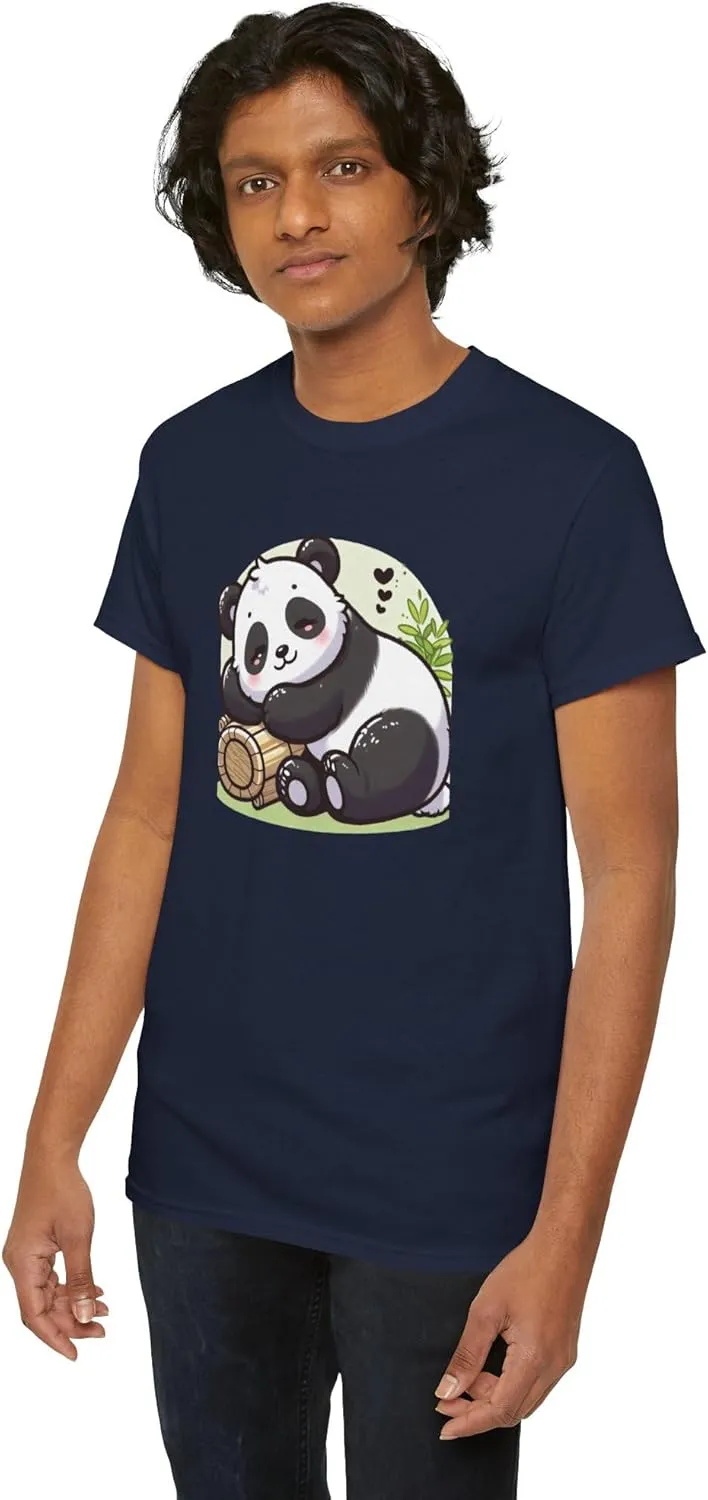 Sleeping Panda Unisex Tee, Cute Animal Lover Gift, Relaxing Panda T-Shirt, Comfy Cotton Top, Lazy Day Clothing, Nature