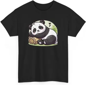 Sleeping Panda Unisex Tee, Cute Animal Lover Gift, Relaxing Panda T-Shirt, Comfy Cotton Top, Lazy Day Clothing, Nature