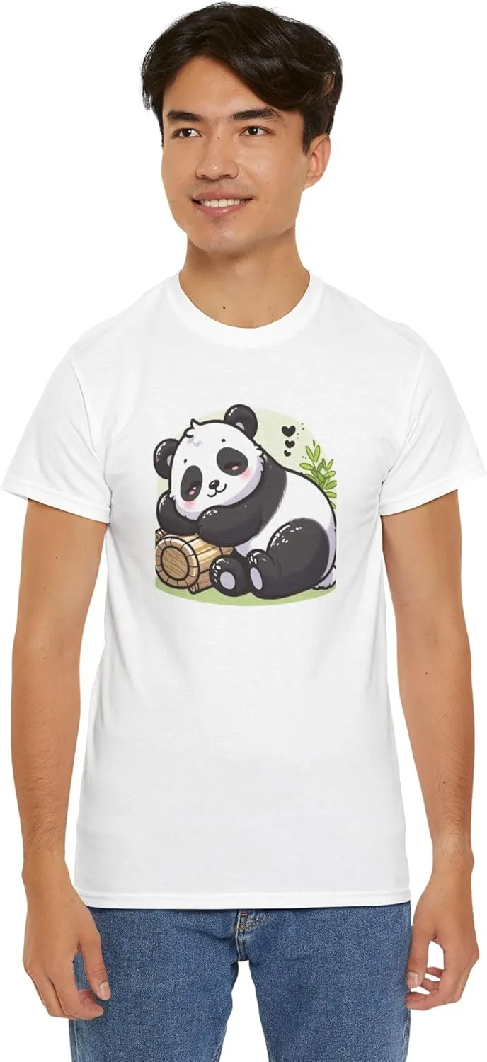 Sleeping Panda Unisex Tee, Cute Animal Lover Gift, Relaxing Panda T-Shirt, Comfy Cotton Top, Lazy Day Clothing, Nature