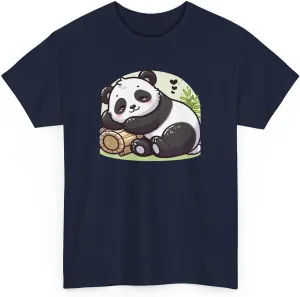 Sleeping Panda Unisex Tee, Cute Animal Lover Gift, Relaxing Panda T-Shirt, Comfy Cotton Top, Lazy Day Clothing, Nature