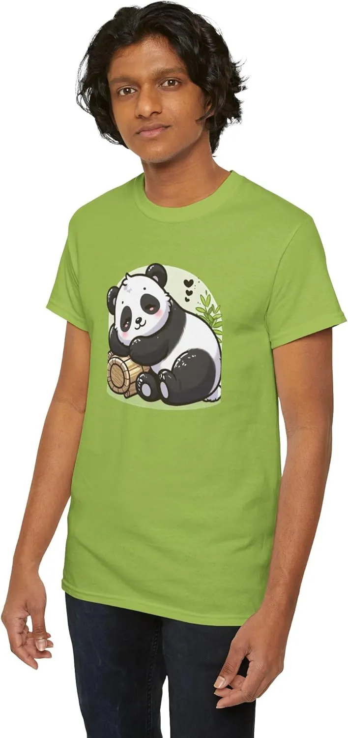 Sleeping Panda Unisex Tee, Cute Animal Lover Gift, Relaxing Panda T-Shirt, Comfy Cotton Top, Lazy Day Clothing, Nature