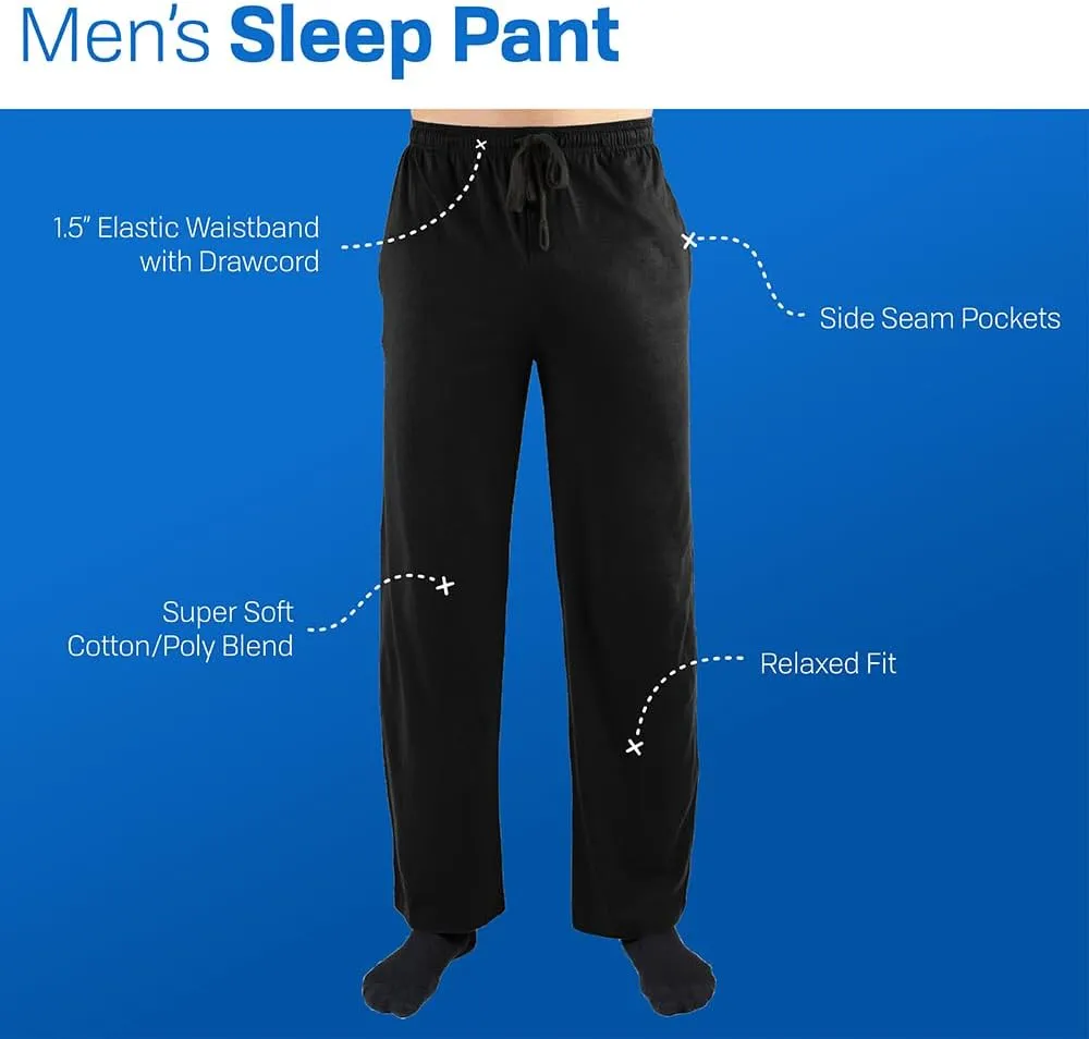 Spongebob Squarepants Patrick Gary Stacked with Logo Men's Black Sleep Pajama Pants