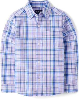 The Children's Place Boys' Long Sleeve Button Down Shirts