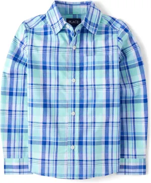 The Children's Place Boys' Long Sleeve Button Down Shirts