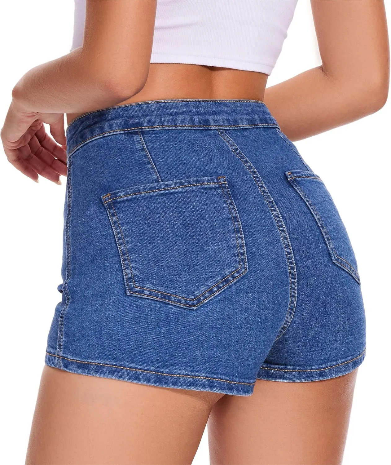VIPONES Jeans Shorts Womens High Waisted Stretchy Sexy Butt-Lifting Hot Denim Shorts