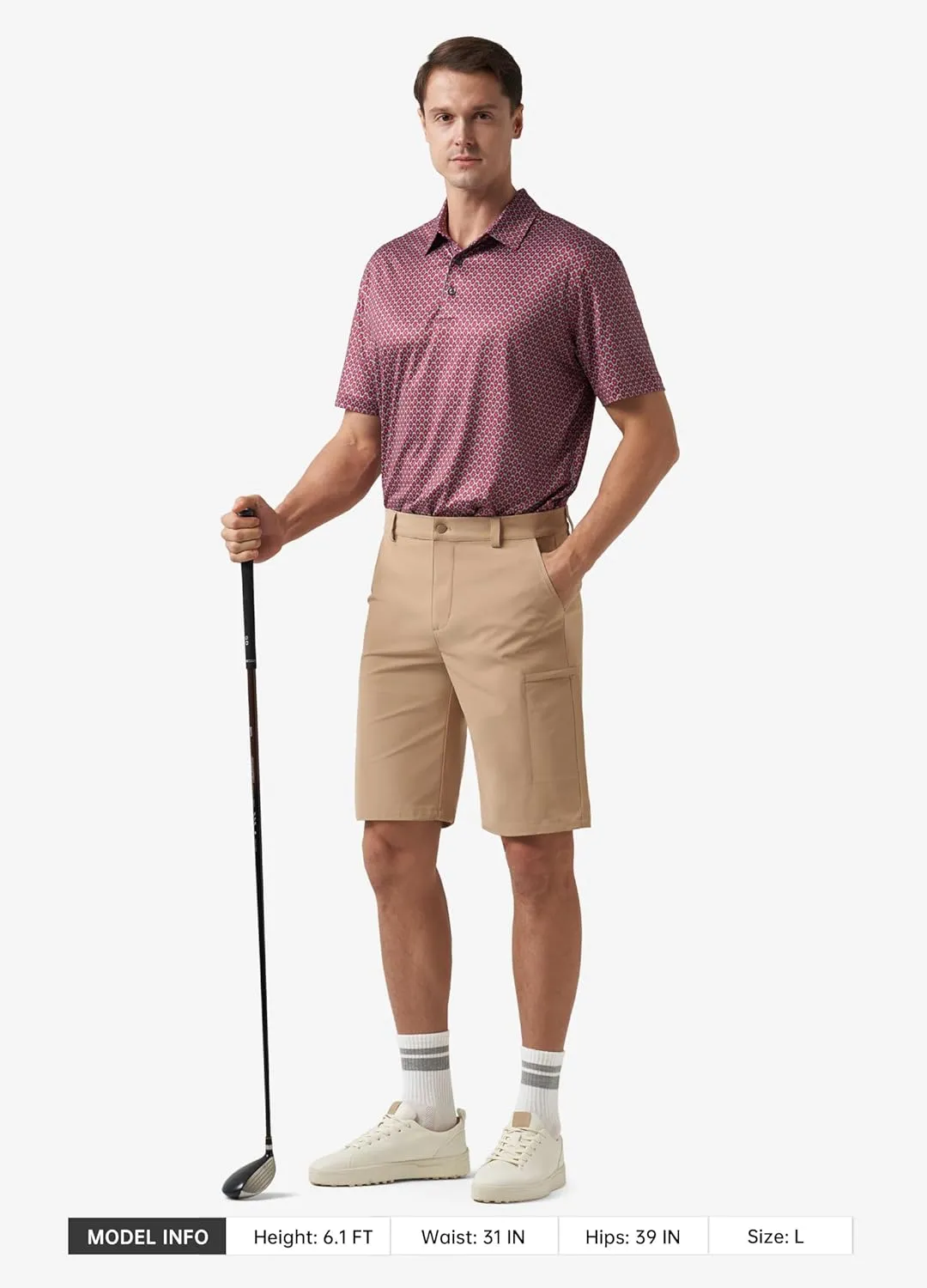 Willit Men's Golf Polo Shirts Short Sleeve Quick Dry Performance Moisture Wicking Print Casual
