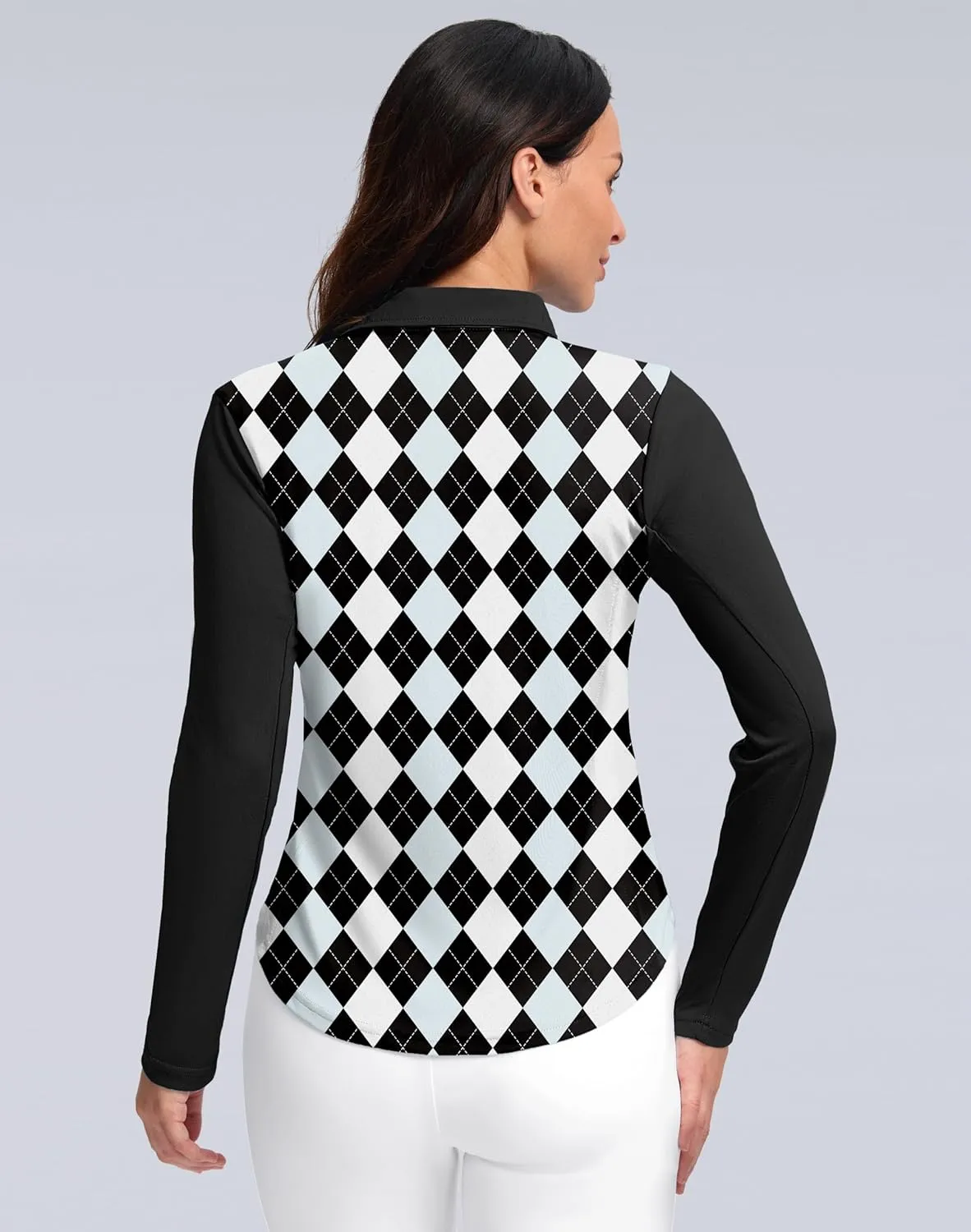 Women's Golf Shirts Lightweight UPF 50  Long Sleeve Shirts UV Protection Quick Dry Cool Polo Shirts for Women Work Outdoor