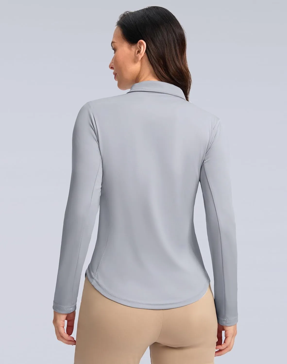 Women's Golf Shirts Lightweight UPF 50  Long Sleeve Shirts UV Protection Quick Dry Cool Polo Shirts for Women Work Outdoor