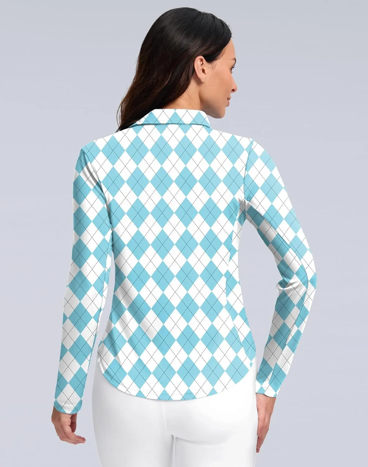 Women's Golf Shirts Lightweight UPF 50  Long Sleeve Shirts UV Protection Quick Dry Cool Polo Shirts for Women Work Outdoor