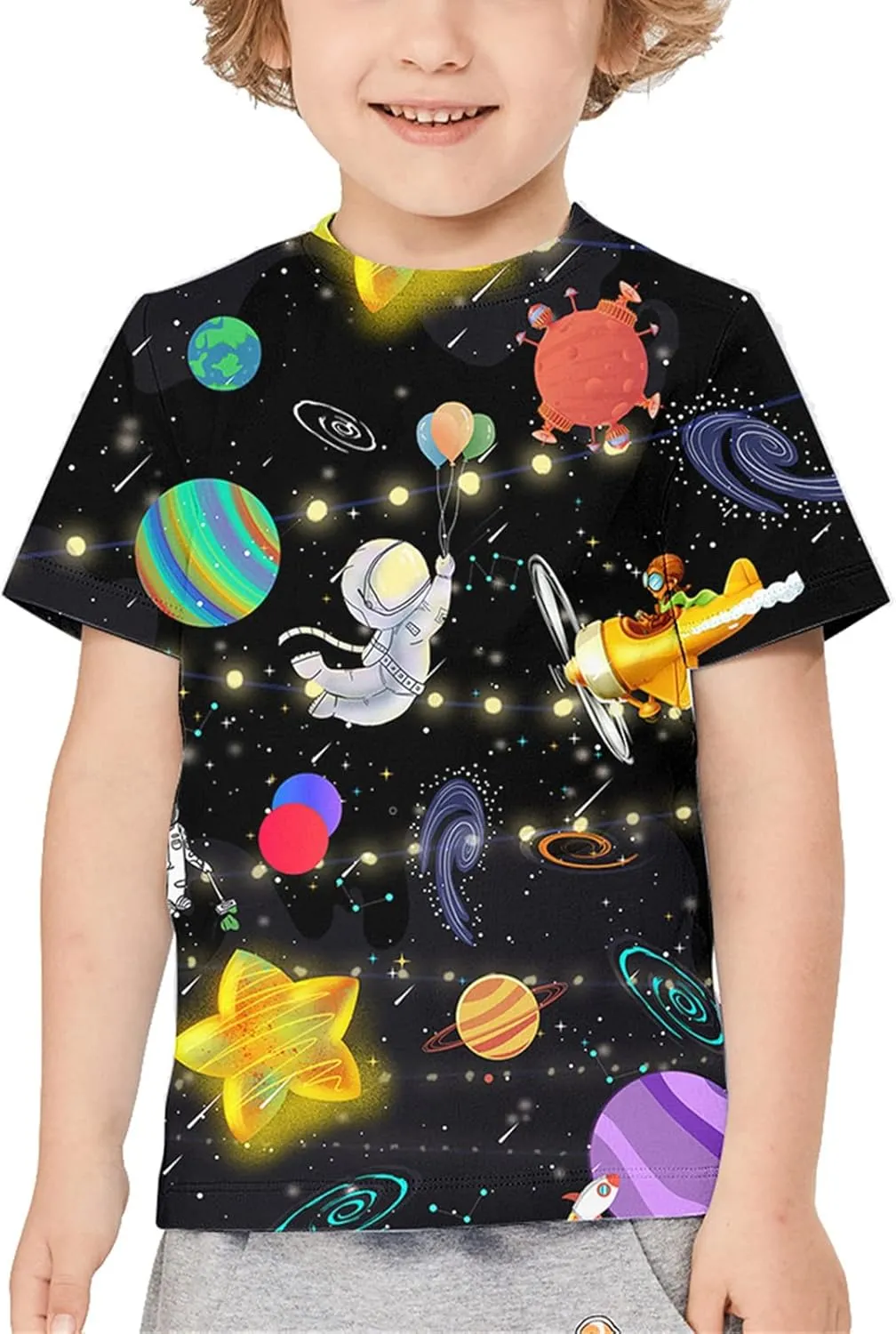 Yasswete Boys Girls T-Shirt 3D Realistic Graphic Crewneck Short Sleeve Printed Tee Shirt Tops for Kids Teens 6-16 Years