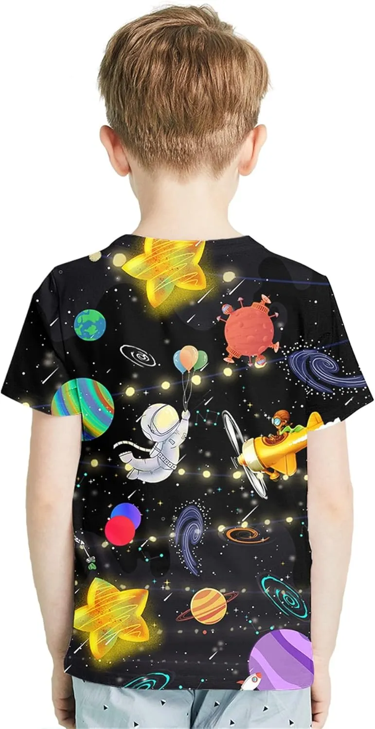 Yasswete Boys Girls T-Shirt 3D Realistic Graphic Crewneck Short Sleeve Printed Tee Shirt Tops for Kids Teens 6-16 Years