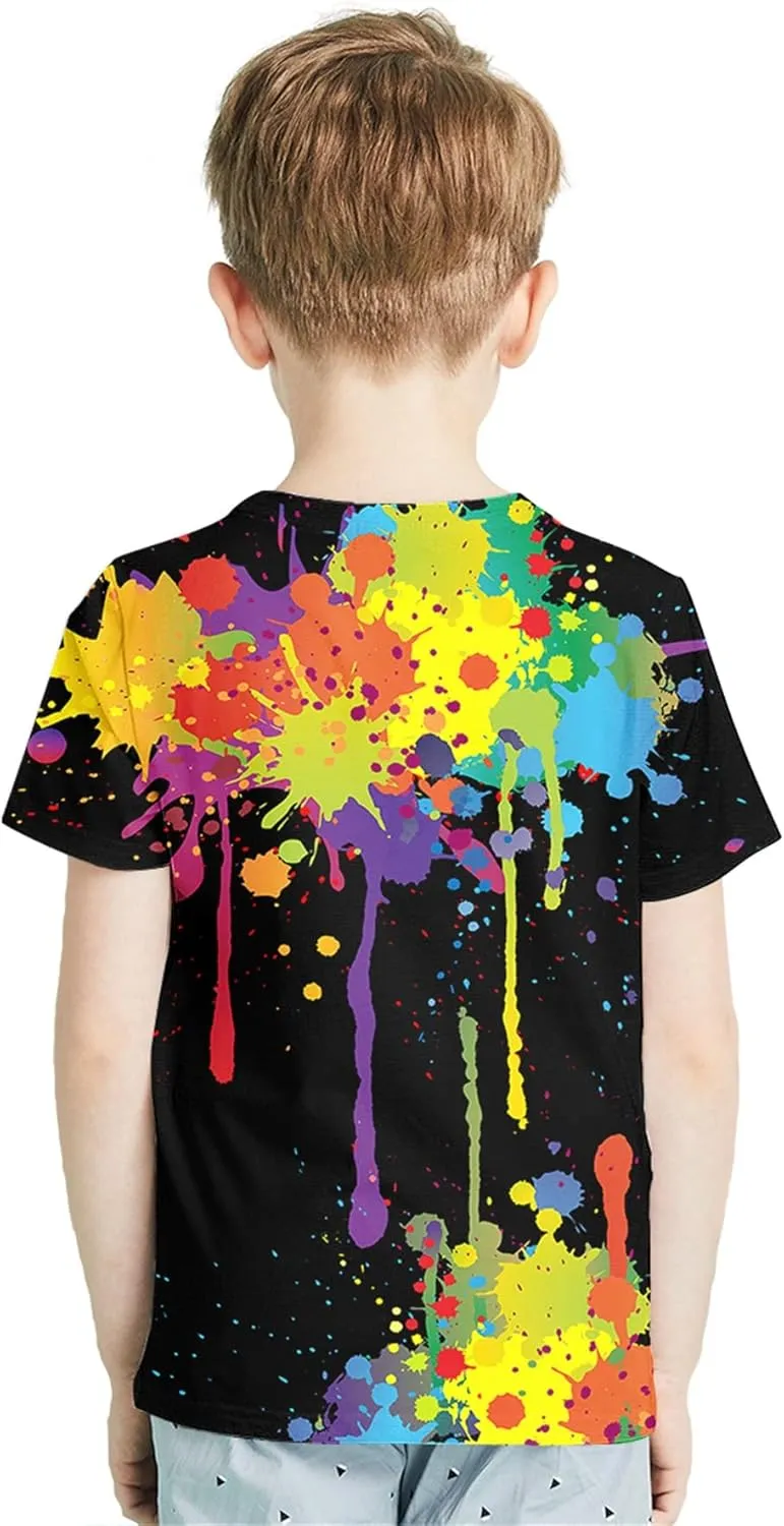 Yasswete Boys Girls T-Shirt 3D Realistic Graphic Crewneck Short Sleeve Printed Tee Shirt Tops for Kids Teens 6-16 Years