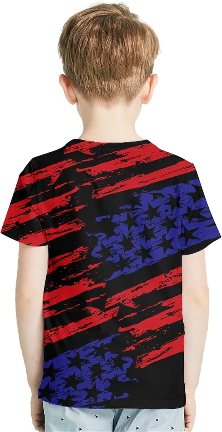 Yasswete Boys Girls T-Shirt 3D Realistic Graphic Crewneck Short Sleeve Printed Tee Shirt Tops for Kids Teens 6-16 Years