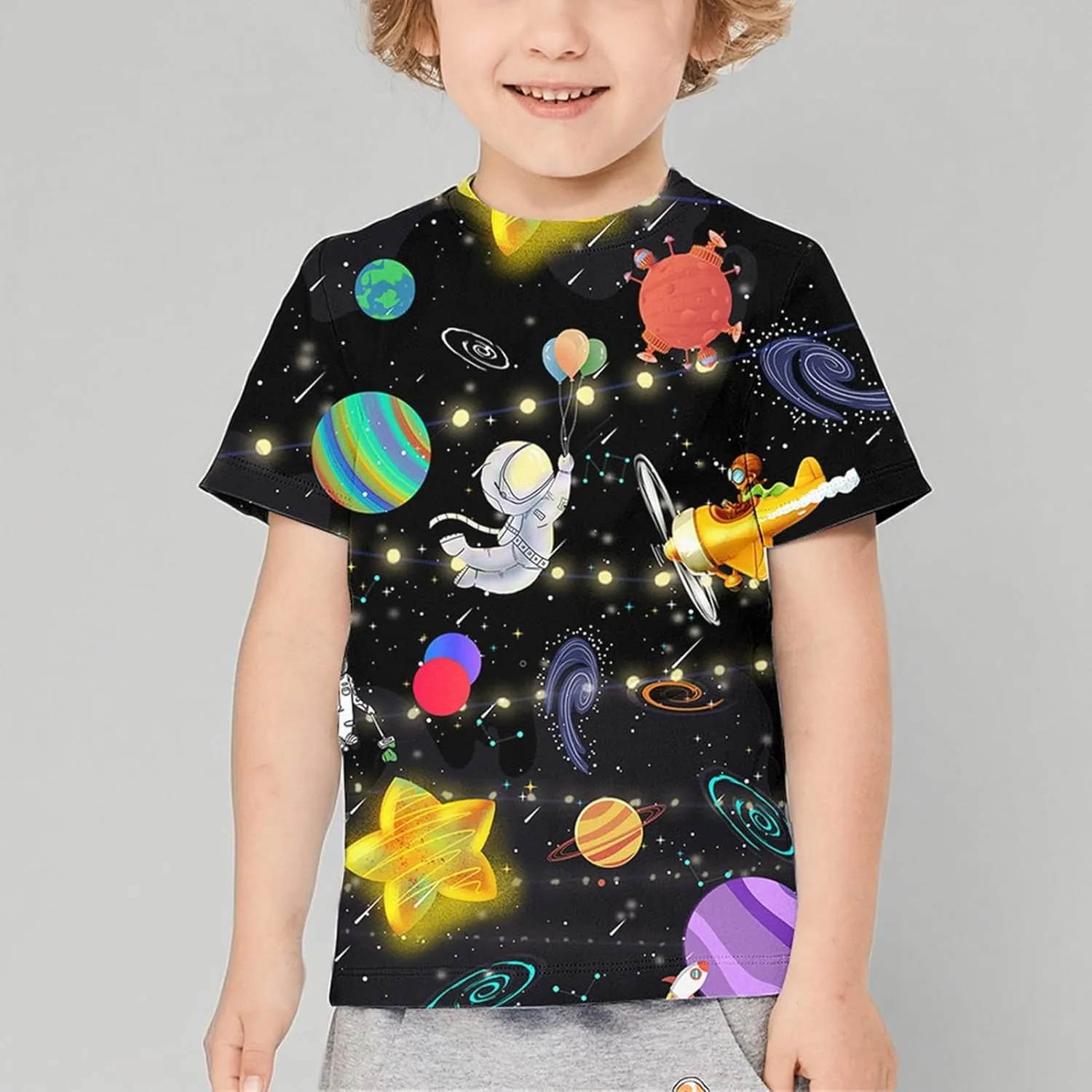 Yasswete Boys Girls T-Shirt 3D Realistic Graphic Crewneck Short Sleeve Printed Tee Shirt Tops for Kids Teens 6-16 Years