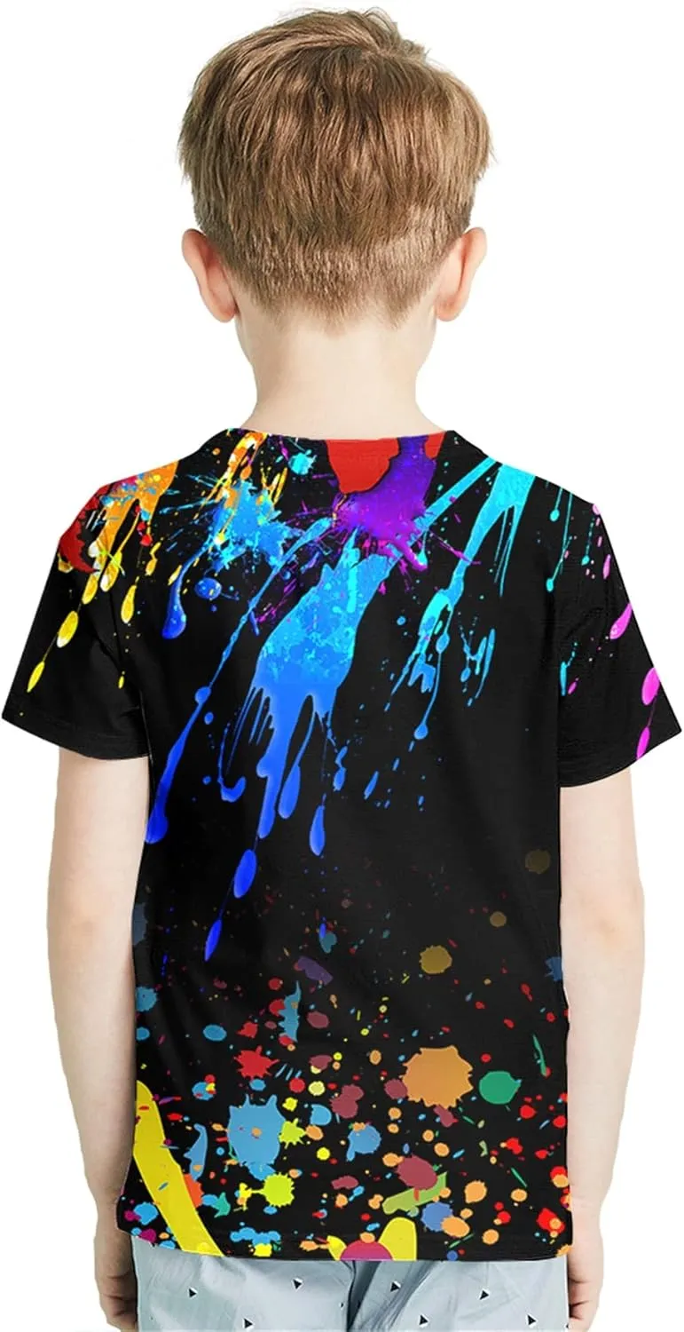 Yasswete Boys Girls T-Shirt 3D Realistic Graphic Crewneck Short Sleeve Printed Tee Shirt Tops for Kids Teens 6-16 Years
