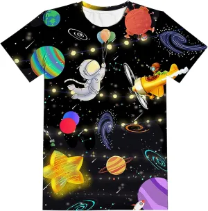 Yasswete Boys Girls T-Shirt 3D Realistic Graphic Crewneck Short Sleeve Printed Tee Shirt Tops for Kids Teens 6-16 Years