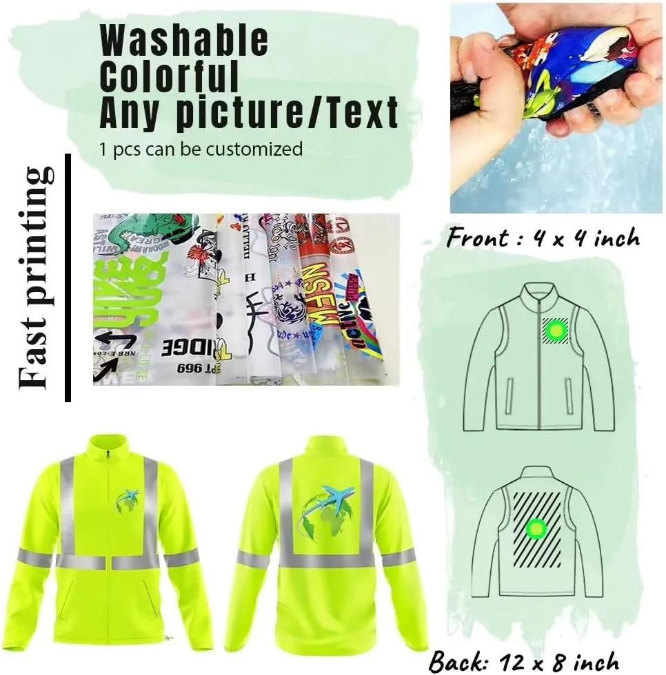 YOWESHOP High Visibility Reflective Safety Jacket Lightweight Breathable Customize Logo Work Uniform