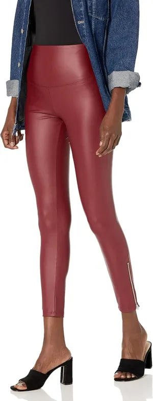 Yummie Women's Faux Leather Shaping Legging with Side Zip