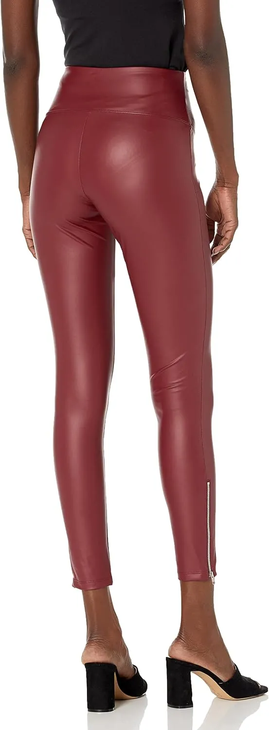 Yummie Women's Faux Leather Shaping Legging with Side Zip