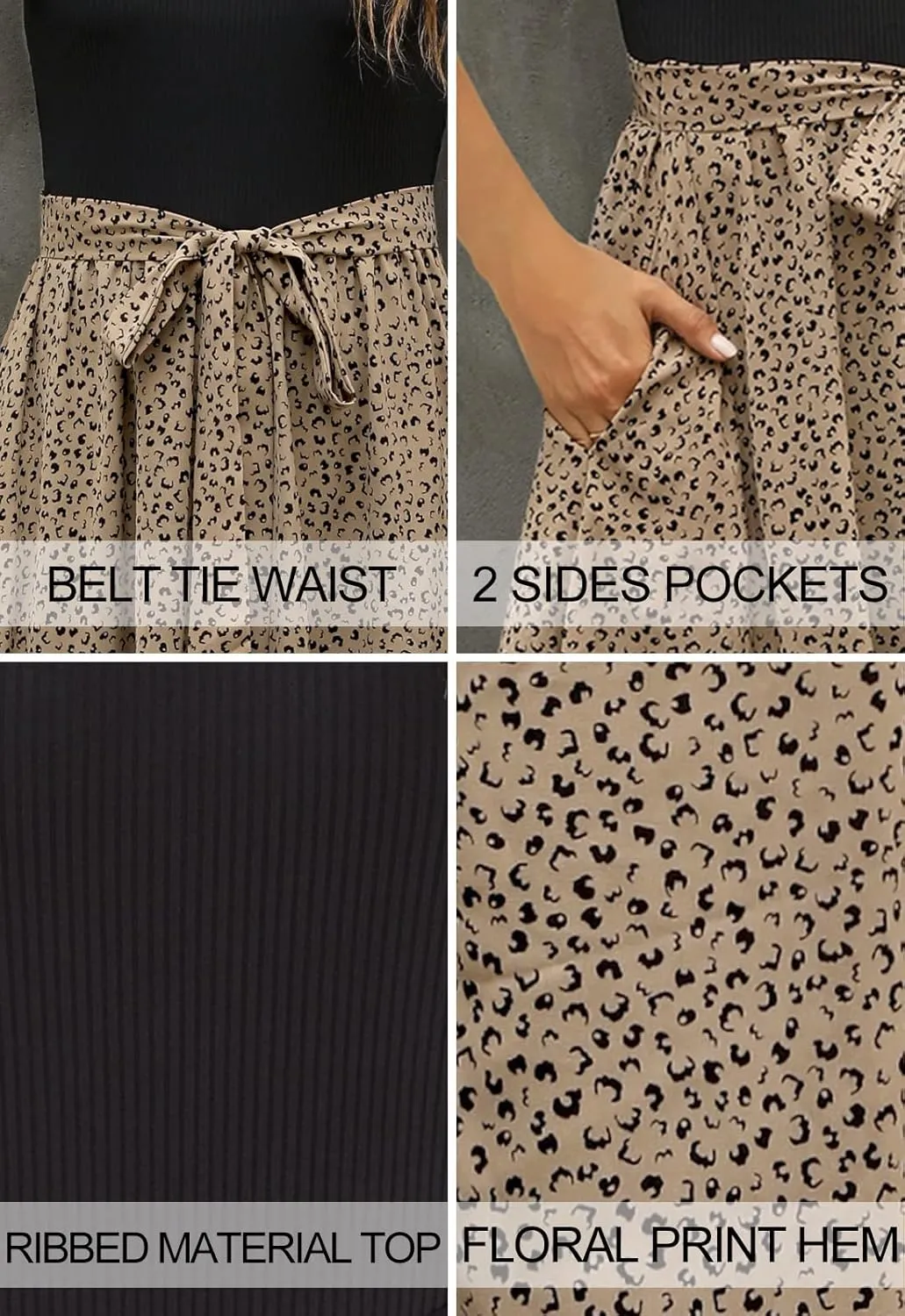 Zattcas Women 2025 Summer Dress Short Sleeve Ribbed Teacher Church Modest Business Casual Work Outfits Midi Dress