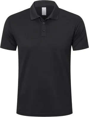 ZENGVEE Mens Polo Shirts Moisture Wicking Short Sleeve Performance Quick Dry Athletic Golf Shirts
